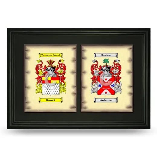 Double Coat of Arms Framed - Black