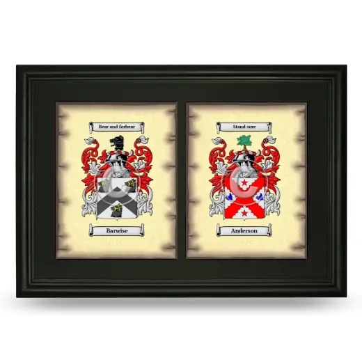 Double Coat of Arms Framed - Black