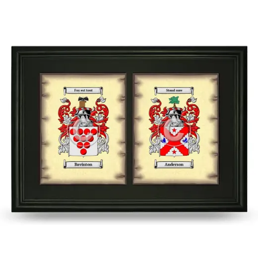 Double Coat of Arms Framed - Black