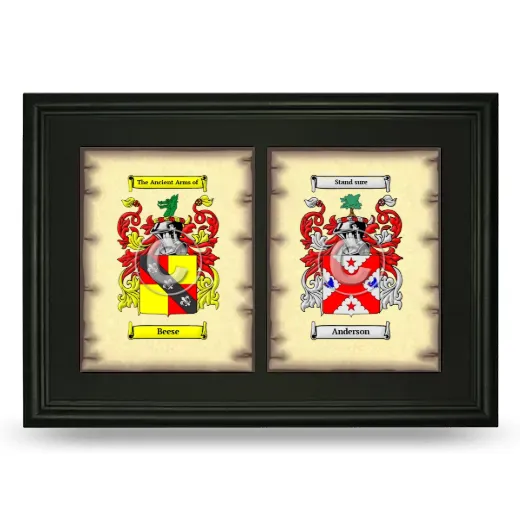 Double Coat of Arms Framed - Black
