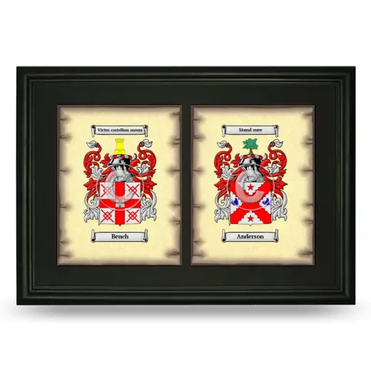 Double Coat of Arms Framed - Black
