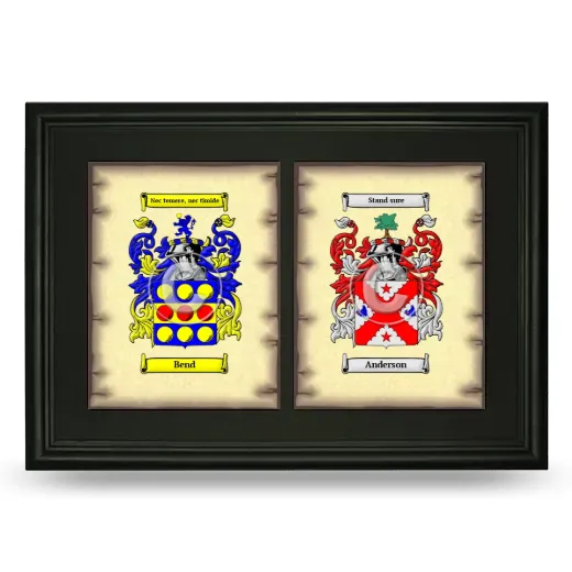 Double Coat of Arms Framed - Black