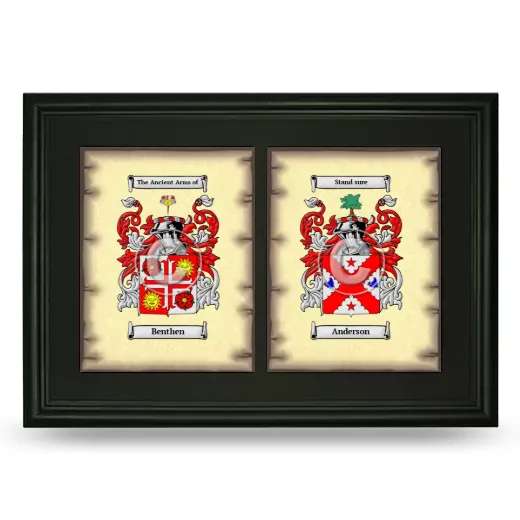 Double Coat of Arms Framed - Black