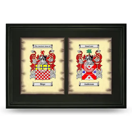 Double Coat of Arms Framed - Black