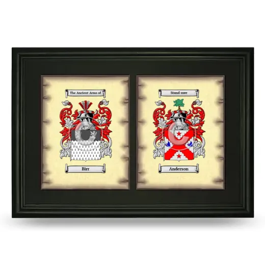 Double Coat of Arms Framed - Black