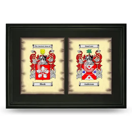 Double Coat of Arms Framed - Black
