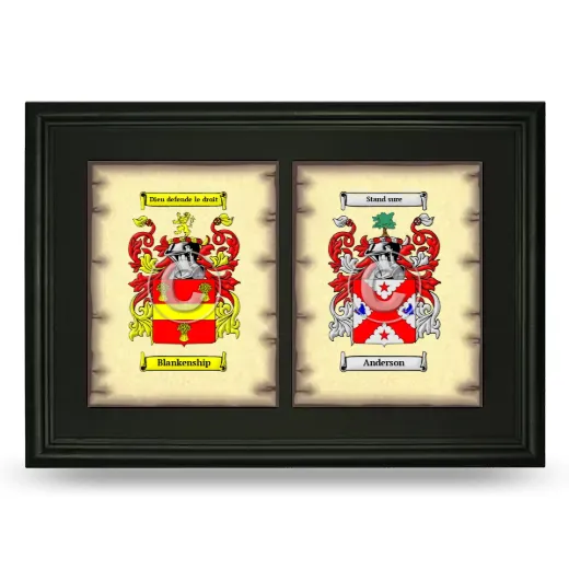 Double Coat of Arms Framed - Black