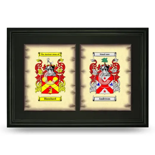Double Coat of Arms Framed - Black