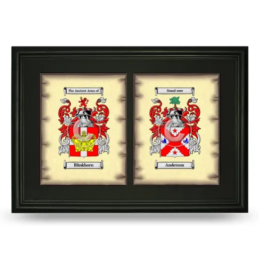 Double Coat of Arms Framed - Black