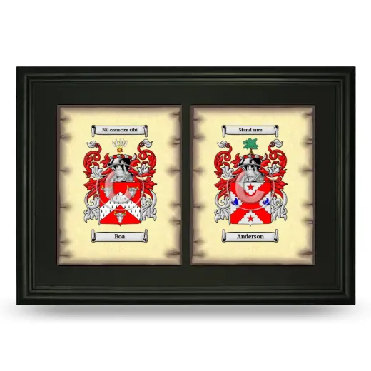 Double Coat of Arms Framed - Black