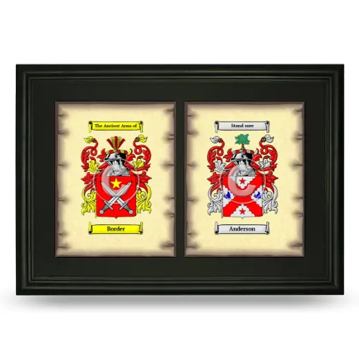 Double Coat of Arms Framed - Black