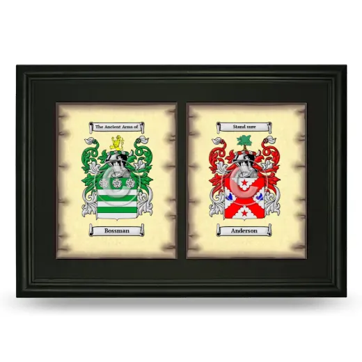 Double Coat of Arms Framed - Black
