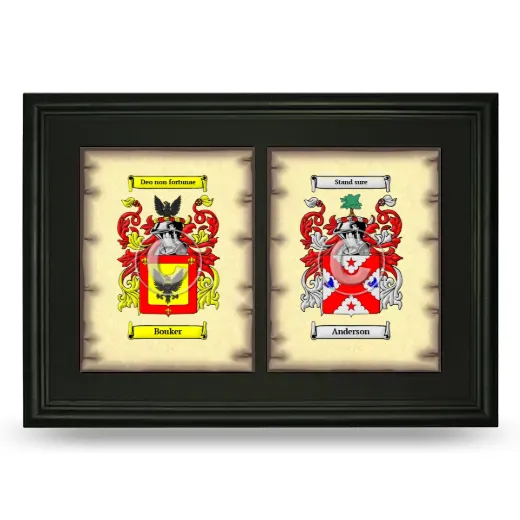 Double Coat of Arms Framed - Black