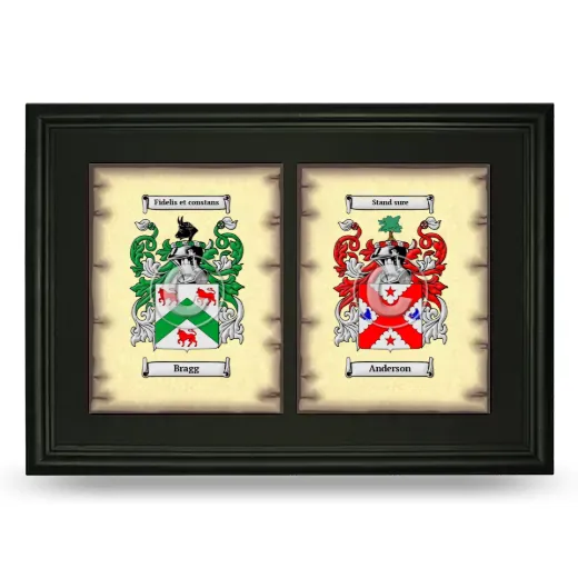 Double Coat of Arms Framed - Black