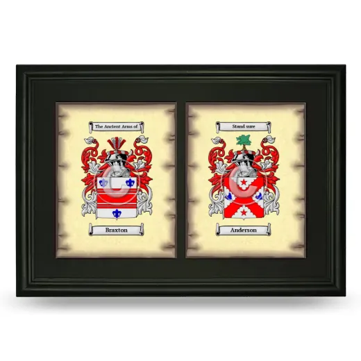 Double Coat of Arms Framed - Black