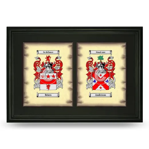 Double Coat of Arms Framed - Black