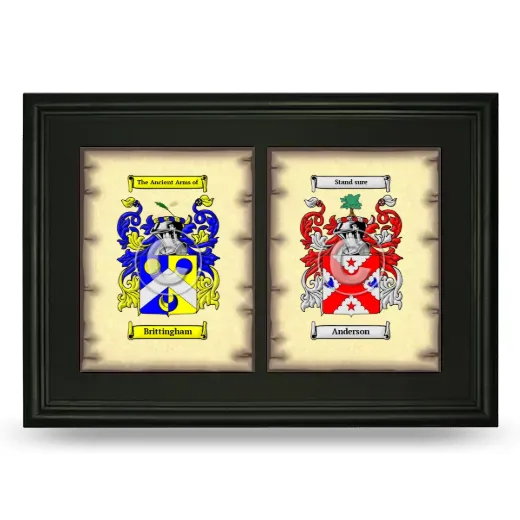 Double Coat of Arms Framed - Black