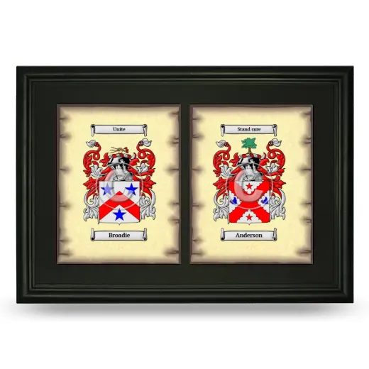 Double Coat of Arms Framed - Black