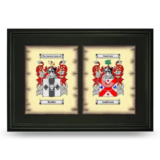 Double Coat of Arms Framed - Black