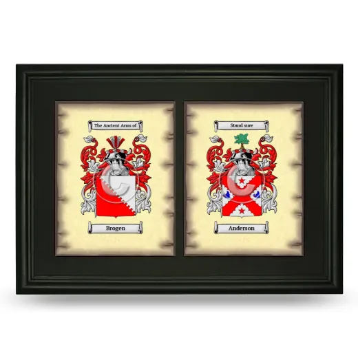 Double Coat of Arms Framed - Black