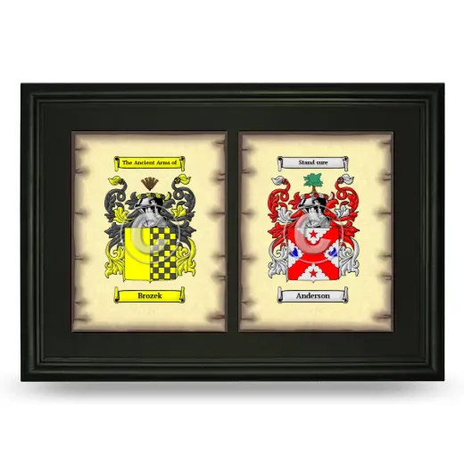 Double Coat of Arms Framed - Black