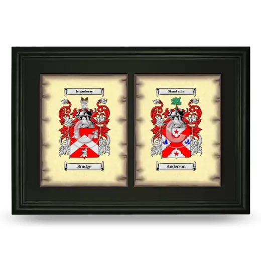 Double Coat of Arms Framed - Black