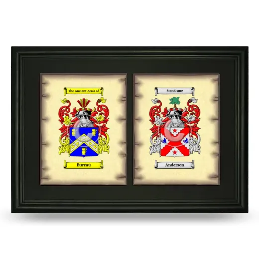 Double Coat of Arms Framed - Black