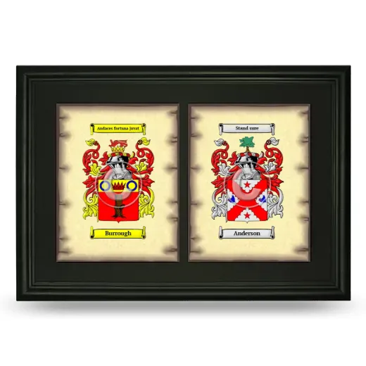 Double Coat of Arms Framed - Black