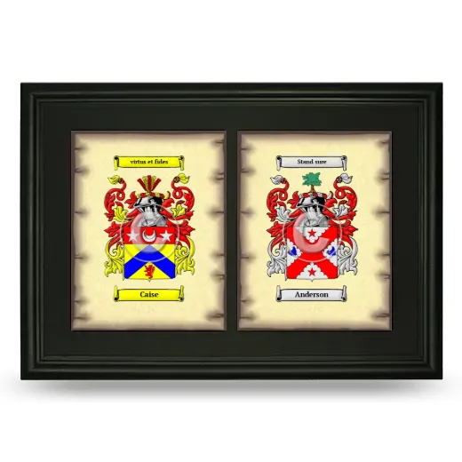 Double Coat of Arms Framed - Black