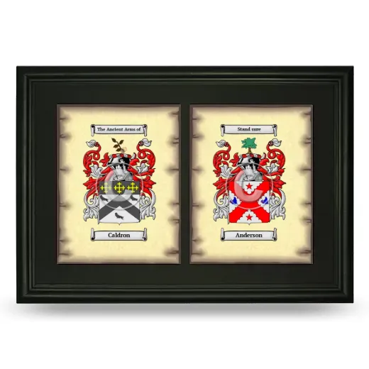 Double Coat of Arms Framed - Black