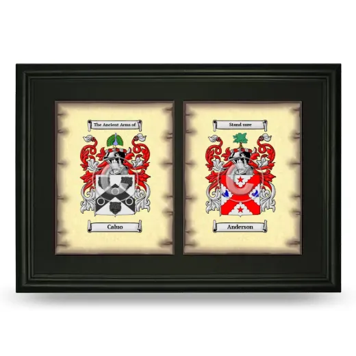 Double Coat of Arms Framed - Black