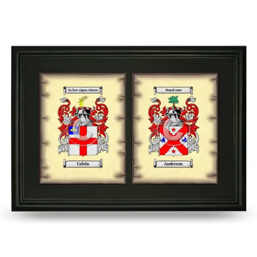 Double Coat of Arms Framed - Black