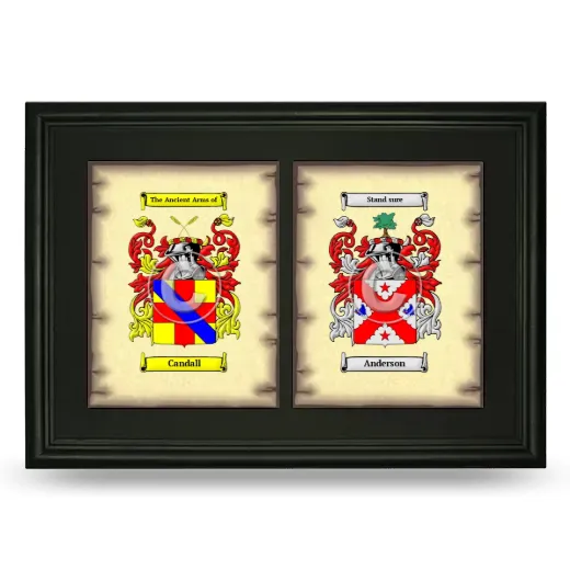 Double Coat of Arms Framed - Black