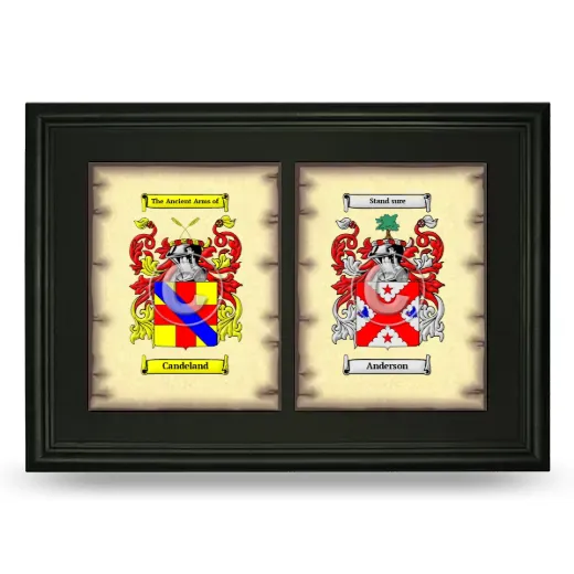 Double Coat of Arms Framed - Black