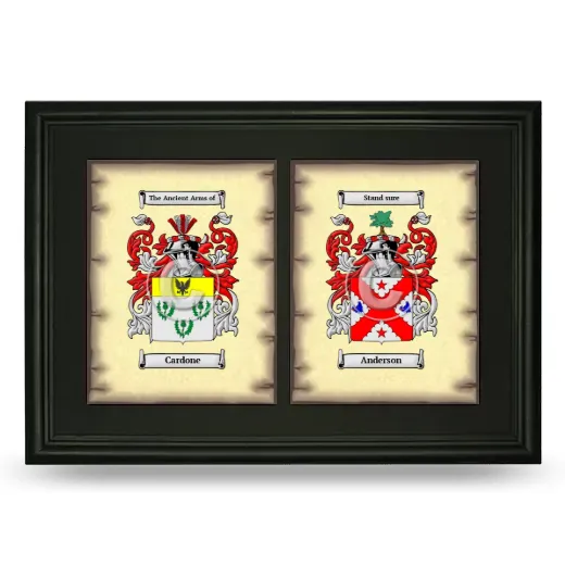 Double Coat of Arms Framed - Black