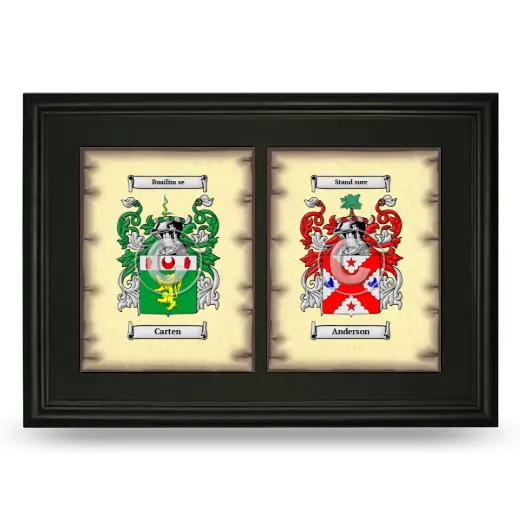 Double Coat of Arms Framed - Black