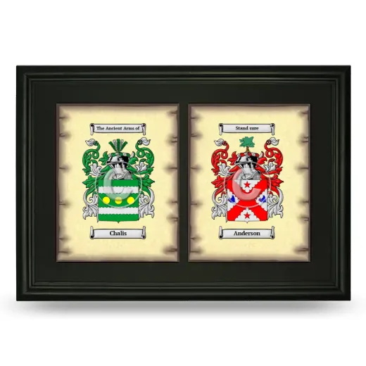 Double Coat of Arms Framed - Black