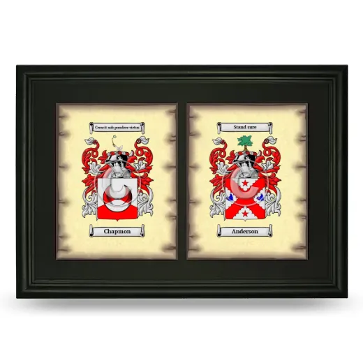 Double Coat of Arms Framed - Black