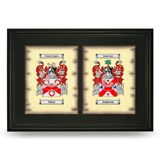 Double Coat of Arms Framed - Black
