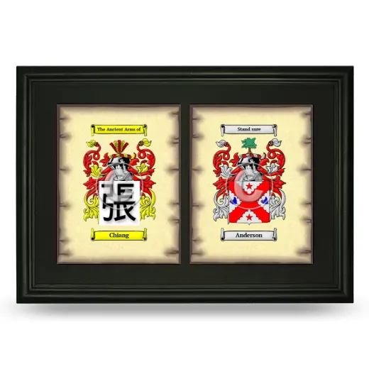 Double Coat of Arms Framed - Black