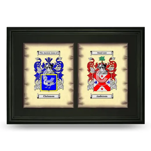 Double Coat of Arms Framed - Black
