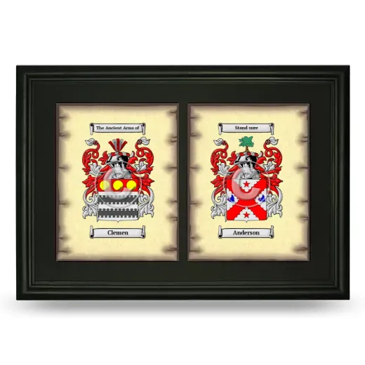 Double Coat of Arms Framed - Black
