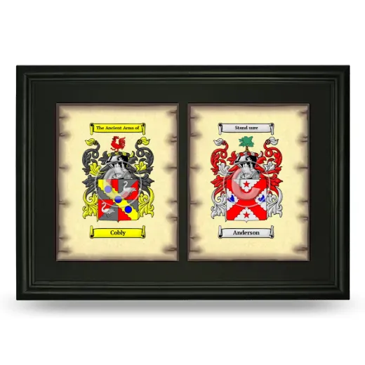 Double Coat of Arms Framed - Black