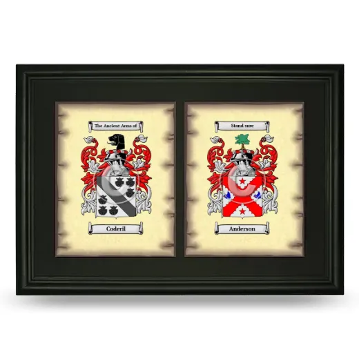Double Coat of Arms Framed - Black