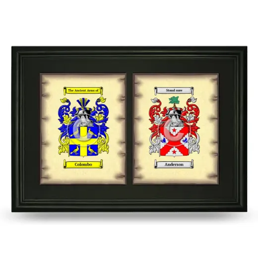 Double Coat of Arms Framed - Black