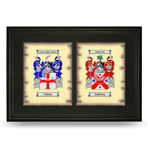 Double Coat of Arms Framed - Black