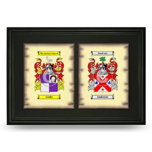 Double Coat of Arms Framed - Black