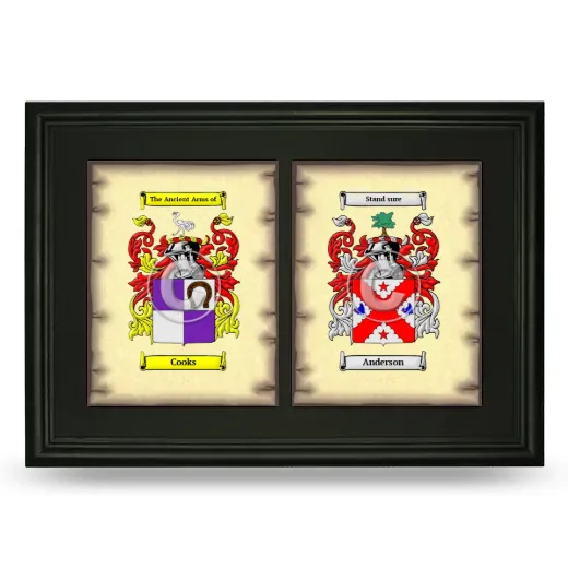 Double Coat of Arms Framed - Black