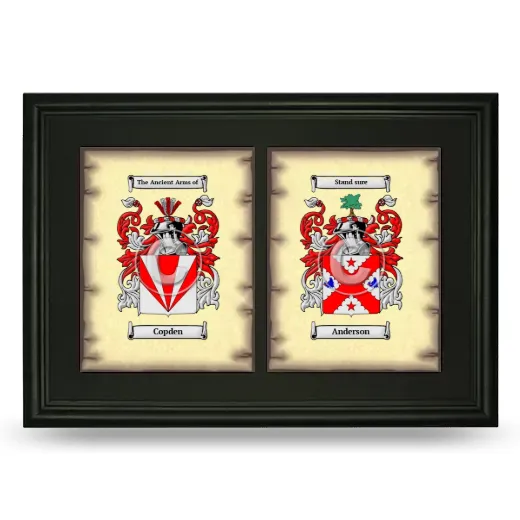 Double Coat of Arms Framed - Black