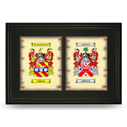 Double Coat of Arms Framed - Black